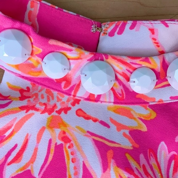 Lilly Pulitzer Alli Prosecco Pink Floral Halter Swing Dress - Picture 7 of 14